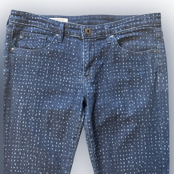 Adriano Goldschmied AG The Stevie Slim Straight Ankle Jeans Dot Print Size 29 - Picture 4 of 11